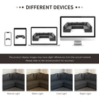 116 Chenille U-Shaped Modular Sectional Sofa, 8-Seater