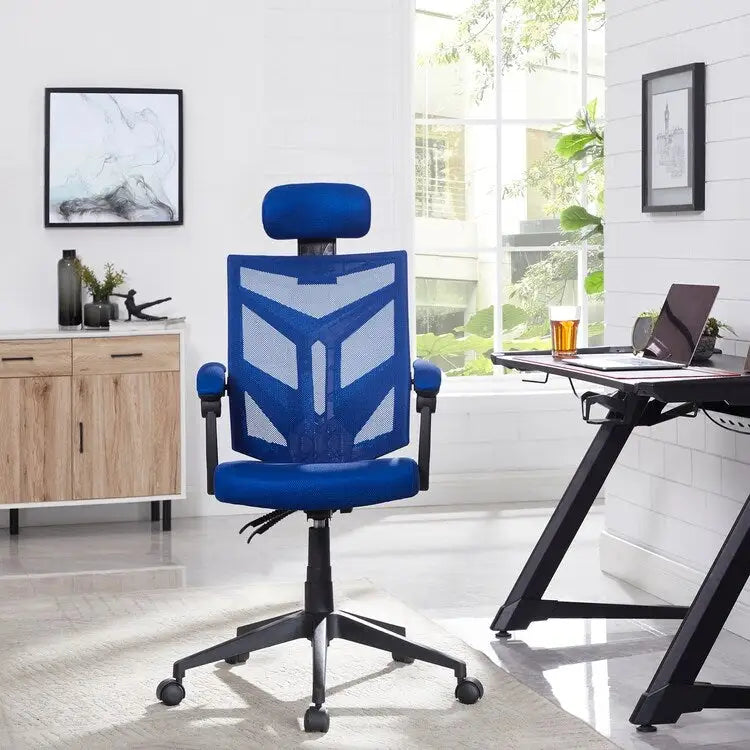 Adjustable Office Chair with Headrest Ergonomic Desk Chair High Back Mesh Office Chairs with Lumbar Support with Wheels