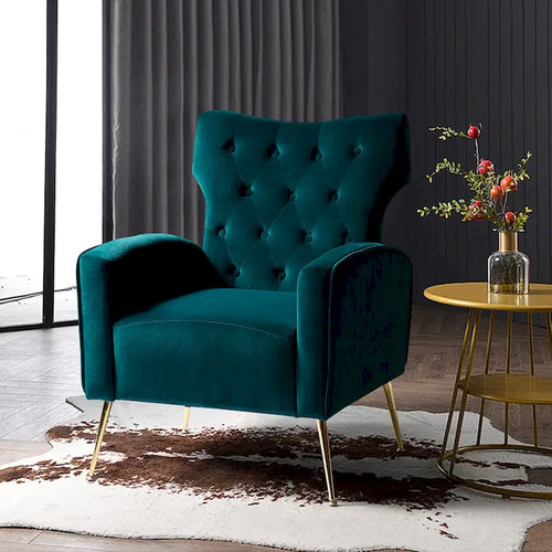 Abadiana Accent Tufted Chair with Metal Base by 