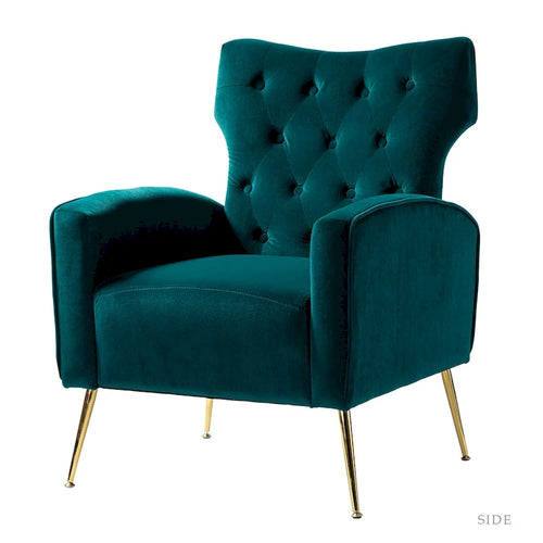 Abadiana Accent Tufted Chair with Metal Base by