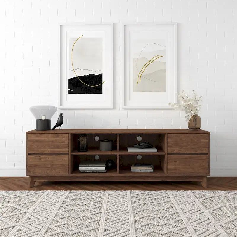 Hollywood Modern TV Stand with Drawers for TV's up to 85