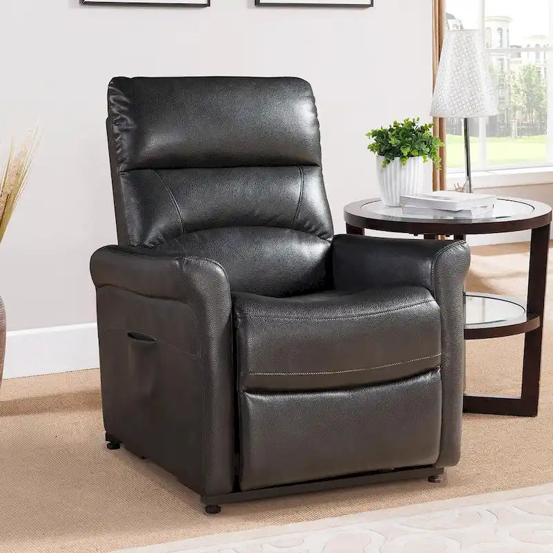 Colby Dark Charcoal Grey Reclining Power Lift Chair