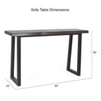 Joliet Live Edge Distressed Cherry and Ebony Console Bar Table