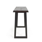 Joliet Live Edge Distressed Cherry and Ebony Console Bar Table