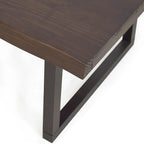 Joliet Live Edge Distressed Cherry and Ebony Console Bar Table