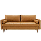 Turner Modern Tan Leather Upholstered Sofa