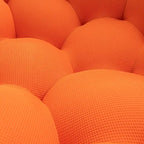 2-Seat Bubble Curved Lazy Sofa Honeycomb Shaped with 3D Textile Fabric for Living Room Salon Apartment