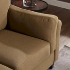 Modern Double Arm Sofa,Deep Seat Couch,Pillowed Back Cushions,Durable Upholstered Fabric