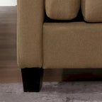 Modern Double Arm Sofa,Deep Seat Couch,Pillowed Back Cushions,Durable Upholstered Fabric