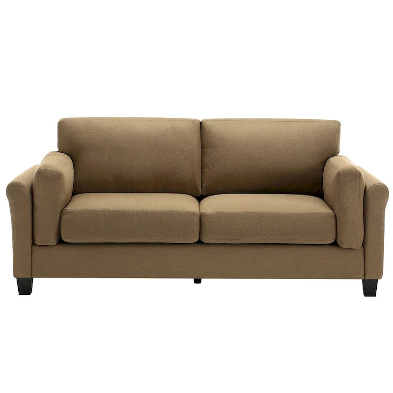 Modern Double Arm Sofa,Deep Seat Couch,Pillowed Back Cushions,Durable Upholstered Fabric