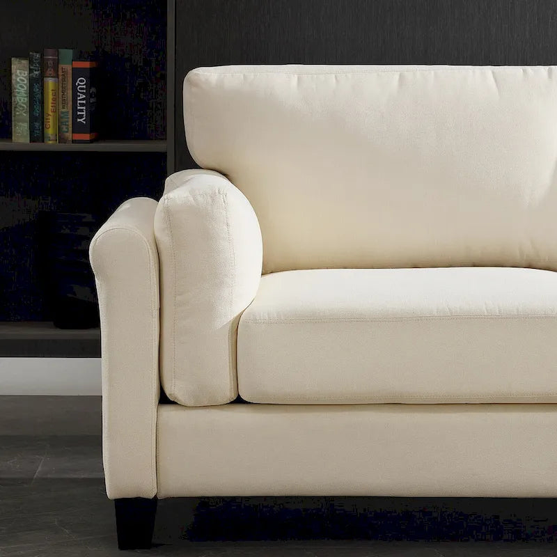 Modern Double Arm Sofa,Deep Seat Couch,Pillowed Back Cushions,Durable Upholstered Fabric
