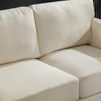 Modern Double Arm Sofa,Deep Seat Couch,Pillowed Back Cushions,Durable Upholstered Fabric