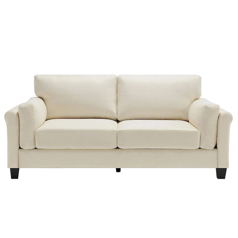 Modern Double Arm Sofa,Deep Seat Couch,Pillowed Back Cushions,Durable Upholstered Fabric