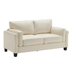 Modern Double Arm Sofa,Deep Seat Couch,Pillowed Back Cushions,Durable Upholstered Fabric