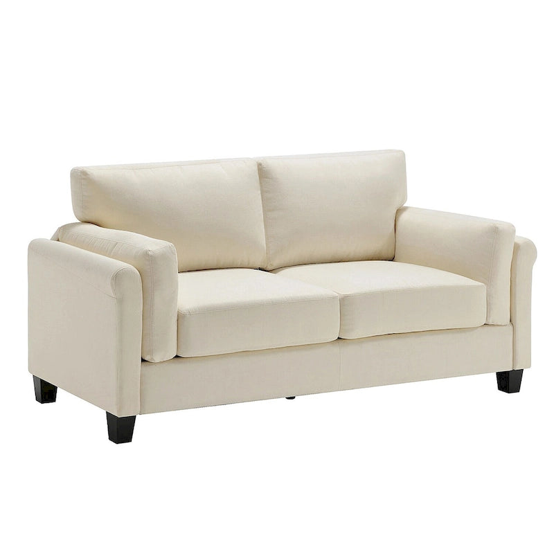 Modern Double Arm Sofa,Deep Seat Couch,Pillowed Back Cushions,Durable Upholstered Fabric