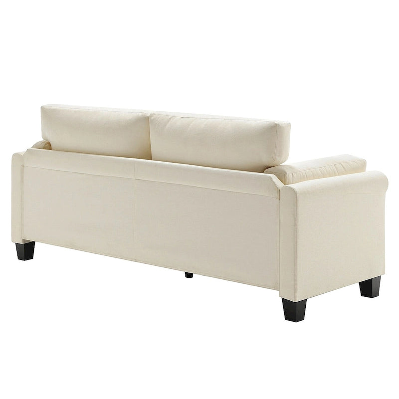 Modern Double Arm Sofa,Deep Seat Couch,Pillowed Back Cushions,Durable Upholstered Fabric