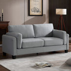 Modern Double Arm Sofa,Deep Seat Couch,Pillowed Back Cushions,Durable Upholstered Fabric
