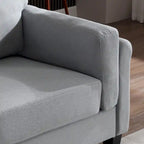 Modern Double Arm Sofa,Deep Seat Couch,Pillowed Back Cushions,Durable Upholstered Fabric