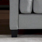 Modern Double Arm Sofa,Deep Seat Couch,Pillowed Back Cushions,Durable Upholstered Fabric