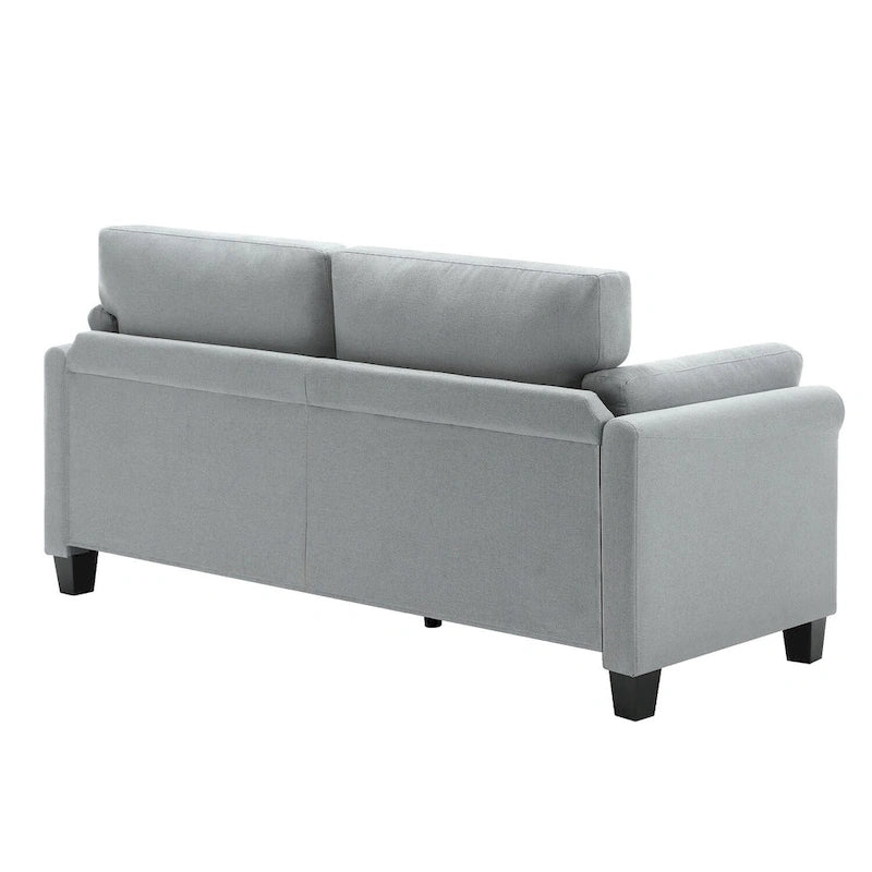 Modern Double Arm Sofa,Deep Seat Couch,Pillowed Back Cushions,Durable Upholstered Fabric