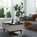 WYNDENHALL Ethan 34 inch Wide Mid Century Modern Rectangle Table Ottoman