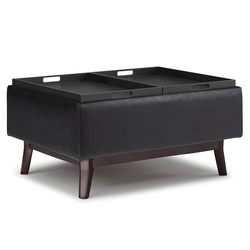 WYNDENHALL Ethan 34 inch Wide Mid Century Modern Rectangle Table Ottoman