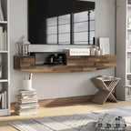 Contemporary 63-inch 1-Shelf Floating TV Console with Drawer and Lift-top Storage by
