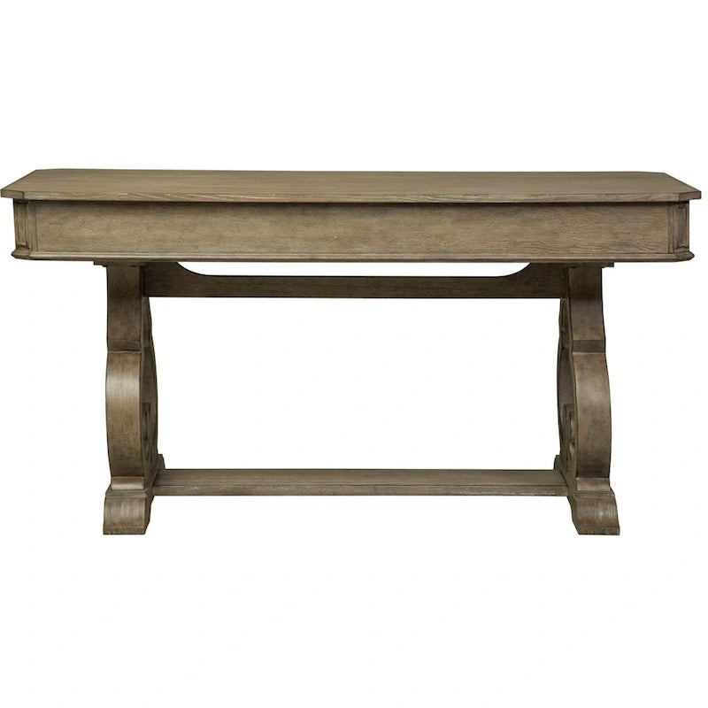 Copper Grove Simply Elegant White, Brown, & Heathered Taupe Writing Desk