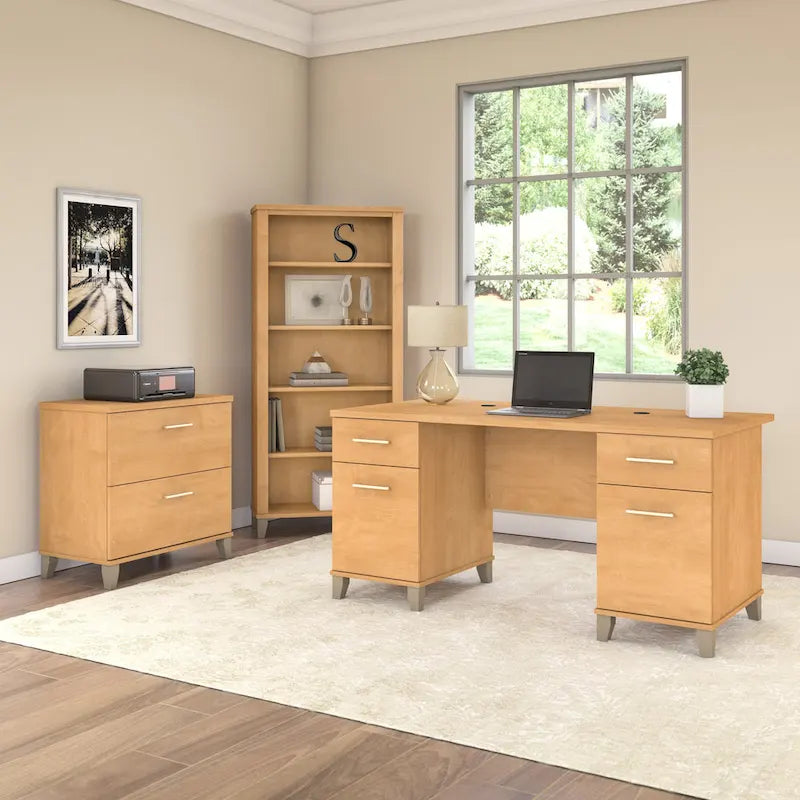 Bush Furniture Somerset 60W Office Computer Desk with Drawers