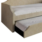 Elegance Linen Upholstered Twin Size Daybed with Trundle