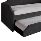 Elegance Linen Upholstered Twin Size Daybed with Trundle
