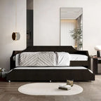 Elegance Linen Upholstered Twin Size Daybed with Trundle