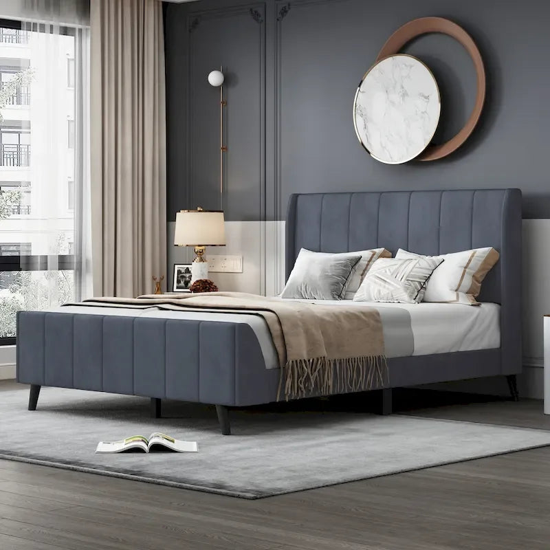 Full Size Upholstered Platform Bed