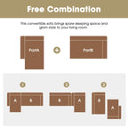 109*68 Modular Sectional Living Room Sofa Set, Modern Minimalist Style Couch, Upholstered Sleeper Sofa f