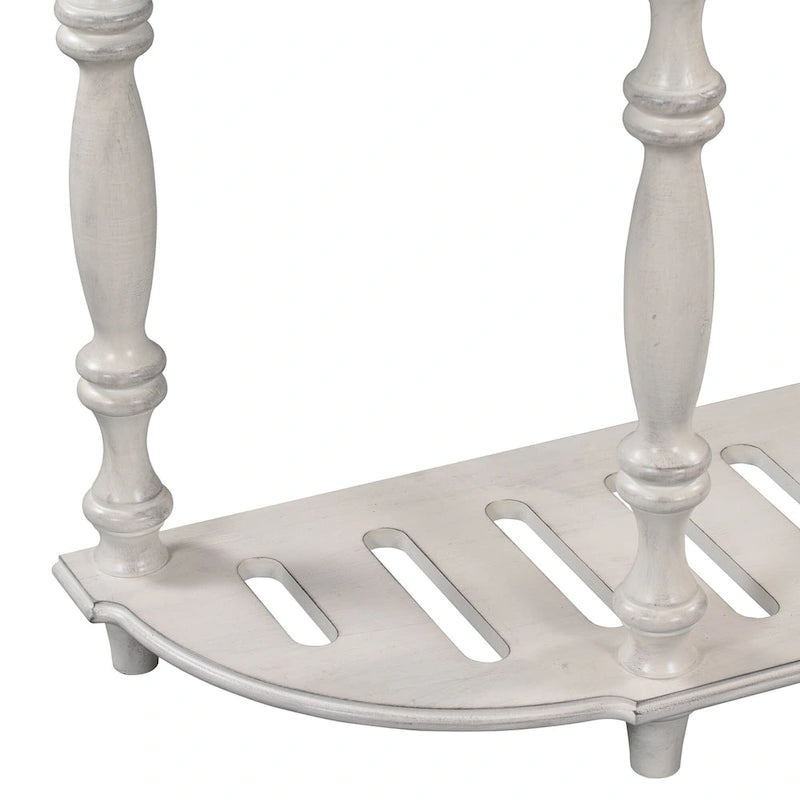 52 Modern and Contemporary Curved Console Table Sofa Table Entryway Table for Hallway Living Room with 4 Drawers and 1 Shelf