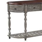 52 Modern and Contemporary Curved Console Table Sofa Table Entryway Table for Hallway Living Room with 4 Drawers and 1 Shelf