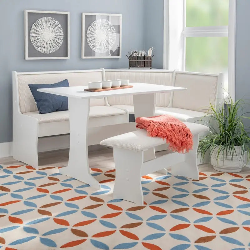 Sedley Farmhouse Nook Dining Set with Storage