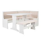 Sedley Farmhouse Nook Dining Set with Storage