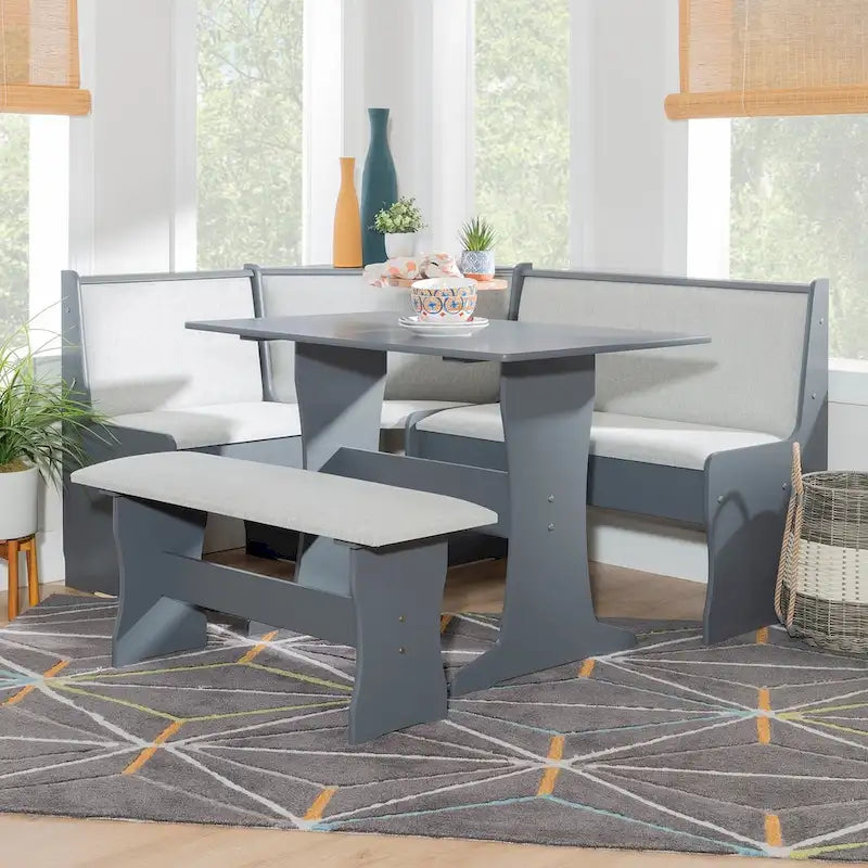 Sedley Farmhouse Nook Dining Set with Storage