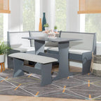 Sedley Farmhouse Nook Dining Set with Storage