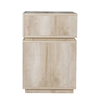 Madelia Transitional Whitewash Wood Side Table