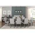 Ferrara Gray Rustic Modern Fabric Dining Room Set