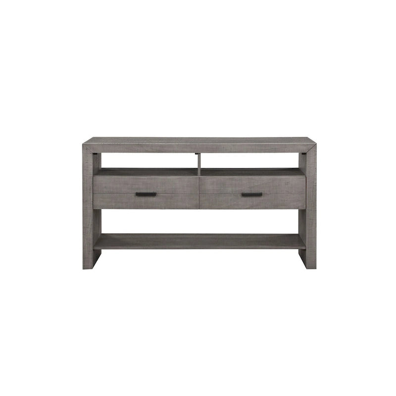 Ferrara Gray Rustic Modern Fabric Dining Room Set