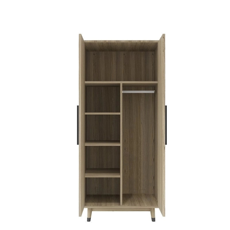 2-Door Wooden Wardrobe