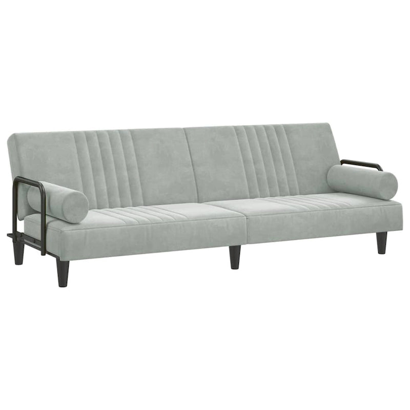 Velvet Sofa Bed with Armrests Couch Recliner Loveseat Folding Daybed - 80.7 x 35 x 27.6