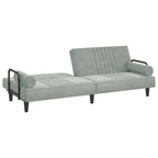 Velvet Sofa Bed with Armrests Couch Recliner Loveseat Folding Daybed - 80.7 x 35 x 27.6