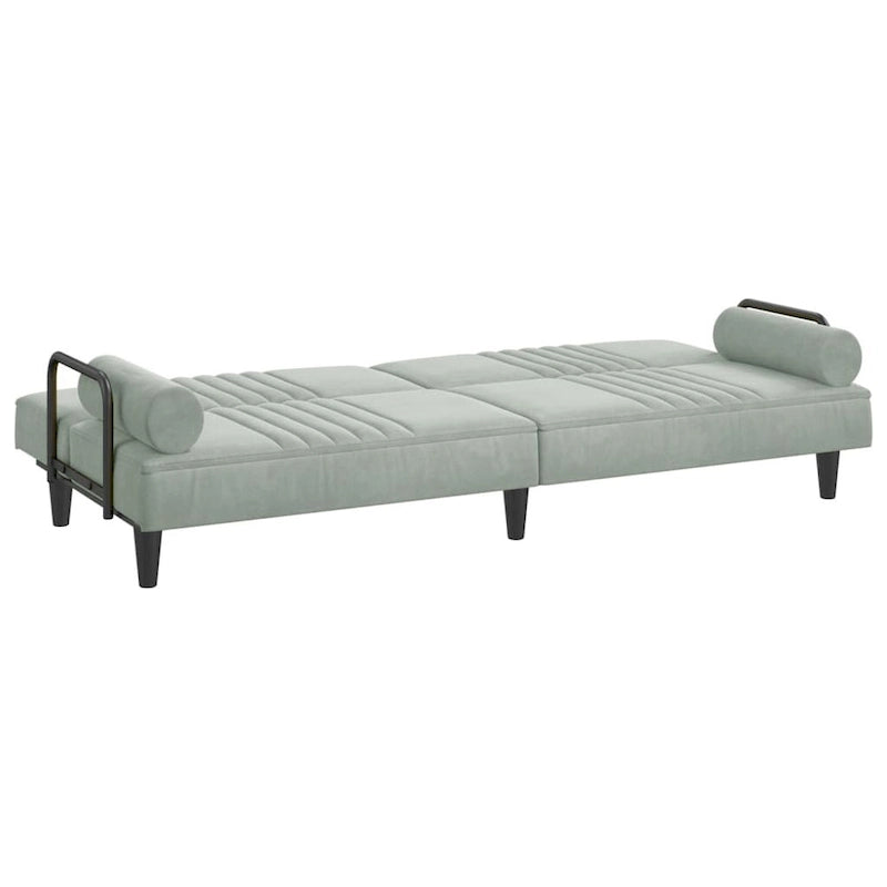 Velvet Sofa Bed with Armrests Couch Recliner Loveseat Folding Daybed - 80.7 x 35 x 27.6