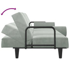 Velvet Sofa Bed with Armrests Couch Recliner Loveseat Folding Daybed - 80.7 x 35 x 27.6