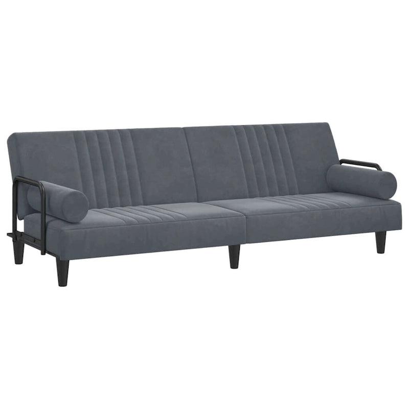 Velvet Sofa Bed with Armrests Couch Recliner Loveseat Folding Daybed - 80.7 x 35 x 27.6