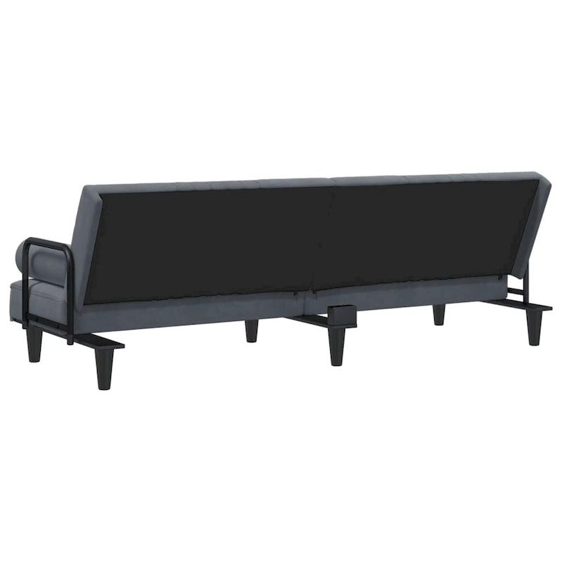 Velvet Sofa Bed with Armrests Couch Recliner Loveseat Folding Daybed - 80.7 x 35 x 27.6